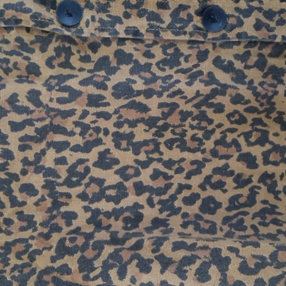 ZARA WOMAN PREMIUM DENIM COLLECTION LEOPARD Cheetah BROWN SHIRT BLOUSE SIZE S - Picture 11 of 13